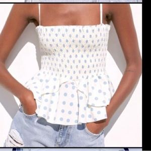 Zara Smocked Top